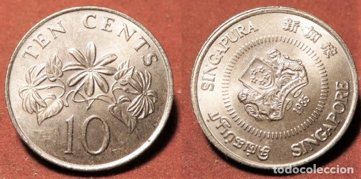 Monedas antiguas de Asia: MONEDA DE SINGAPUR 10 CENT 1985 SC - Foto 1