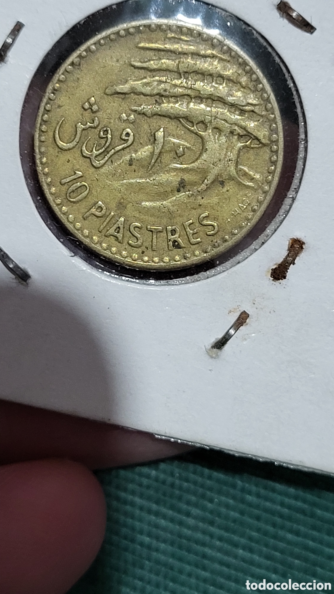 Monedas antiguas de Asia: Moneda 10 piastres Libano 1900 - Foto 2