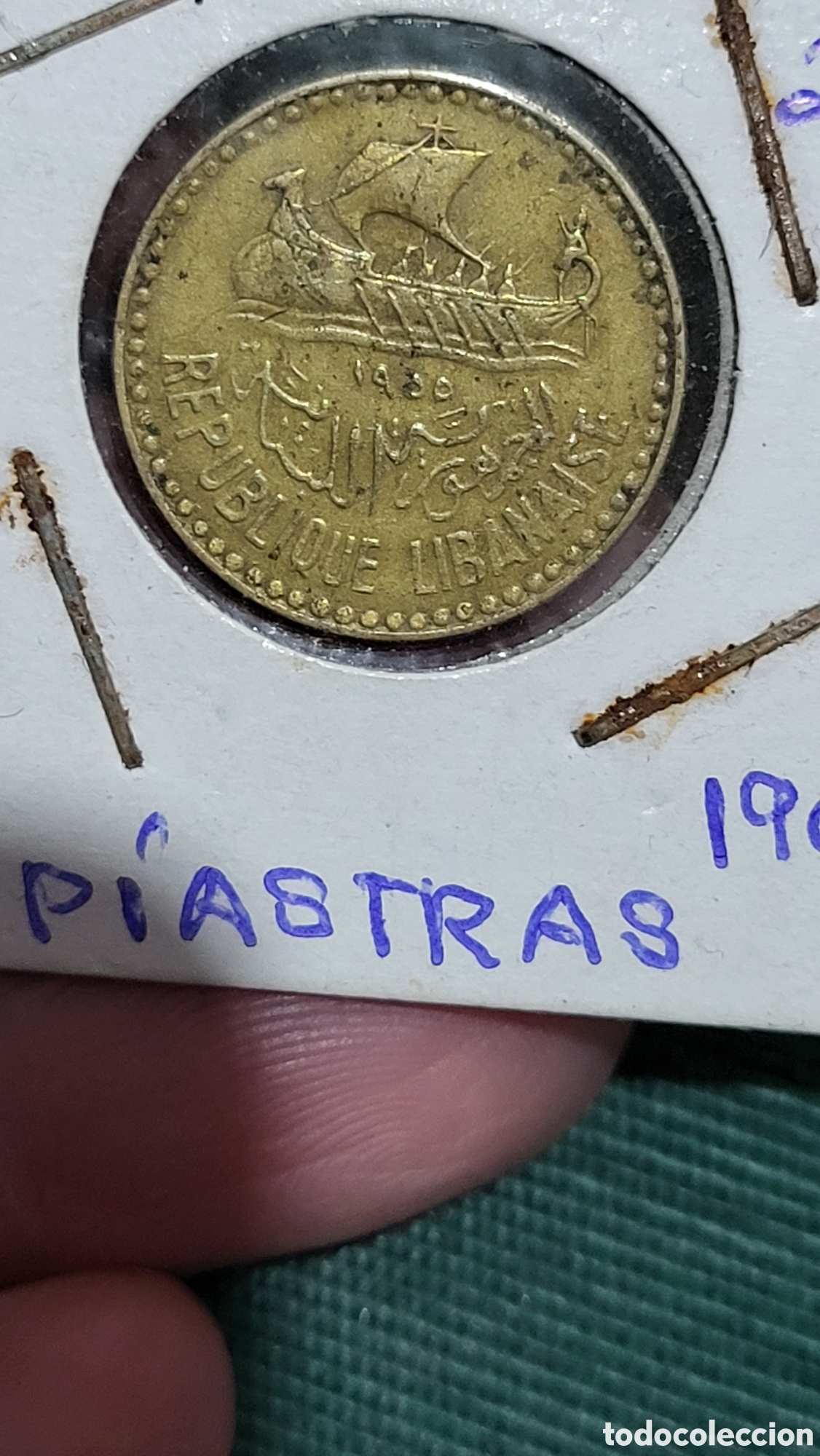 Monedas antiguas de Asia: Moneda 10 piastres Libano 1900 - Foto 1