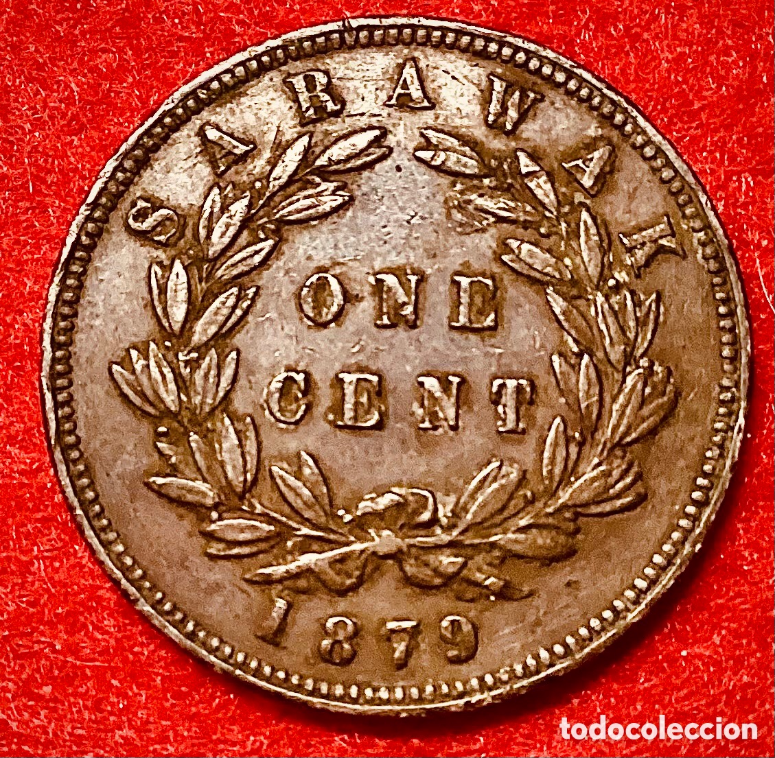 Monedas antiguas de Asia: SARAWAK 1 CENT 1879 ** KM#6 - Foto 2