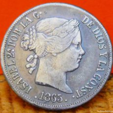 Monedas antiguas de Asia: FILIPINAS, 10 CENTAVOS DE PESO, 1865. ISABEL II. PLATA. (2132). Lote 393960149
