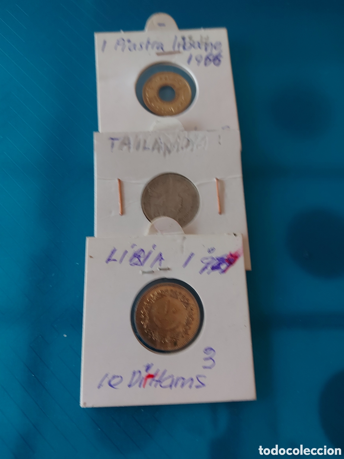 Monedas antiguas de Asia: Libano Libia yTailandia - Foto 1
