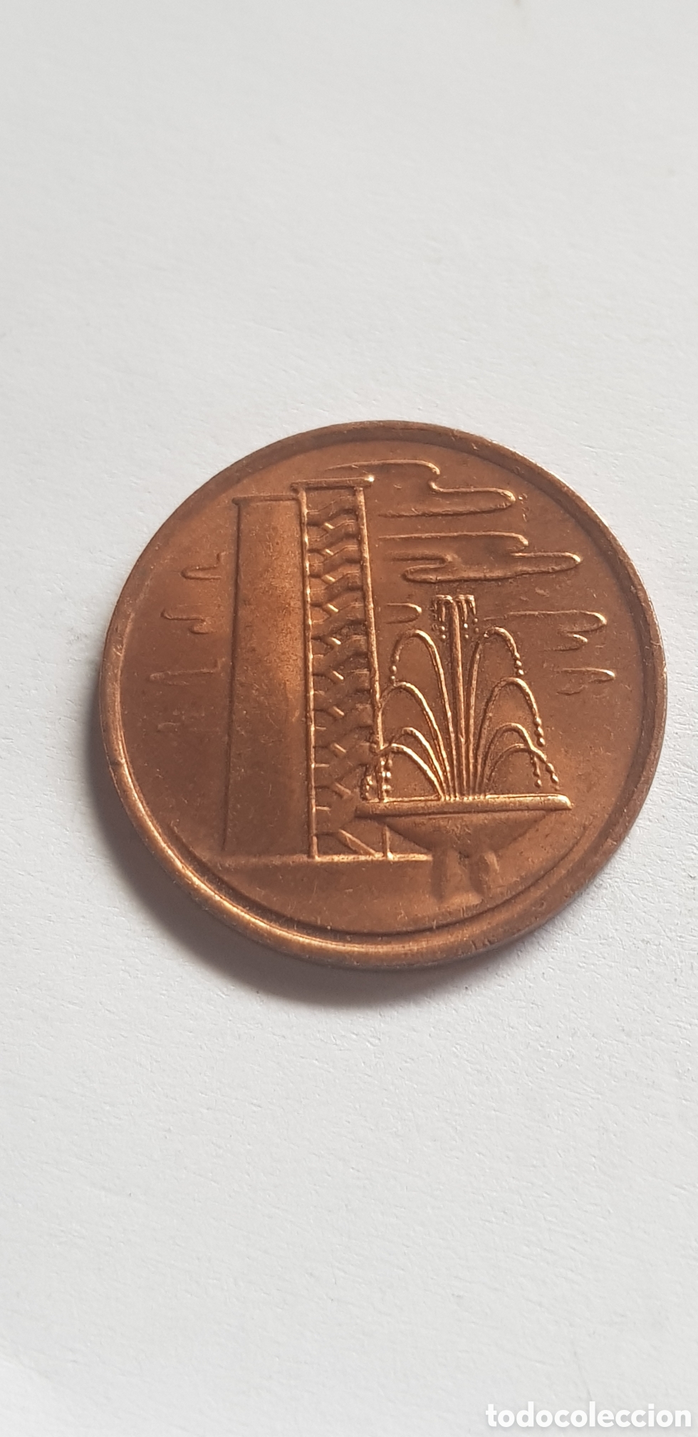 Monedas antiguas de Asia: 1 Cent 1982 Singapur c&eacute;ntimo de d&oacute;lar Singapore - Foto 2