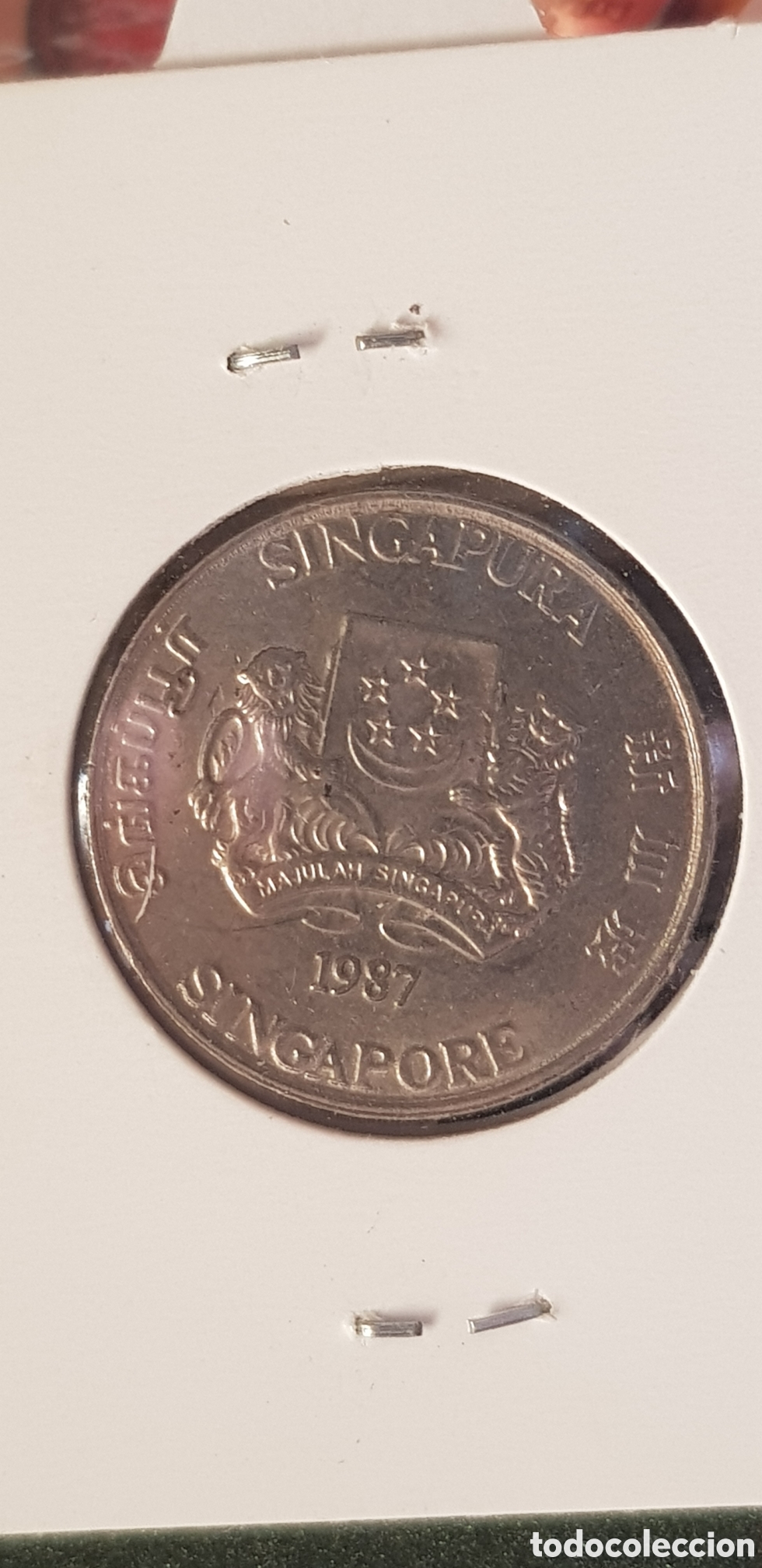 Monedas antiguas de Asia: 20 Cents 1987 Singapur - Foto 3