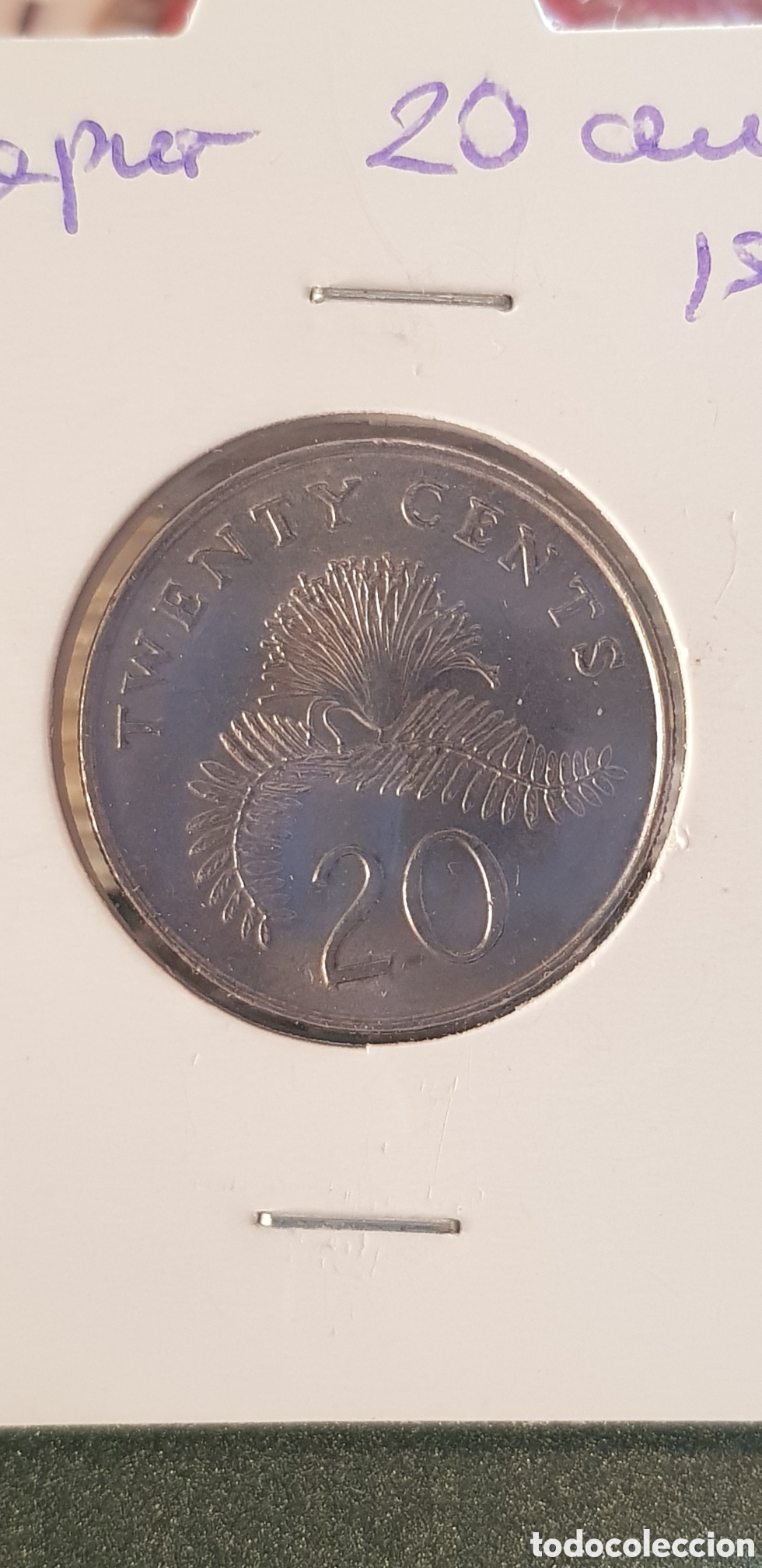 Monedas antiguas de Asia: 20 Cents 1987 Singapur - Foto 1