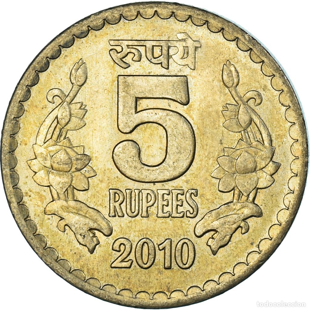 Monedas antiguas de Asia: [#1312502] Moneda, India, 5 Rupees, 2010 - Foto 2
