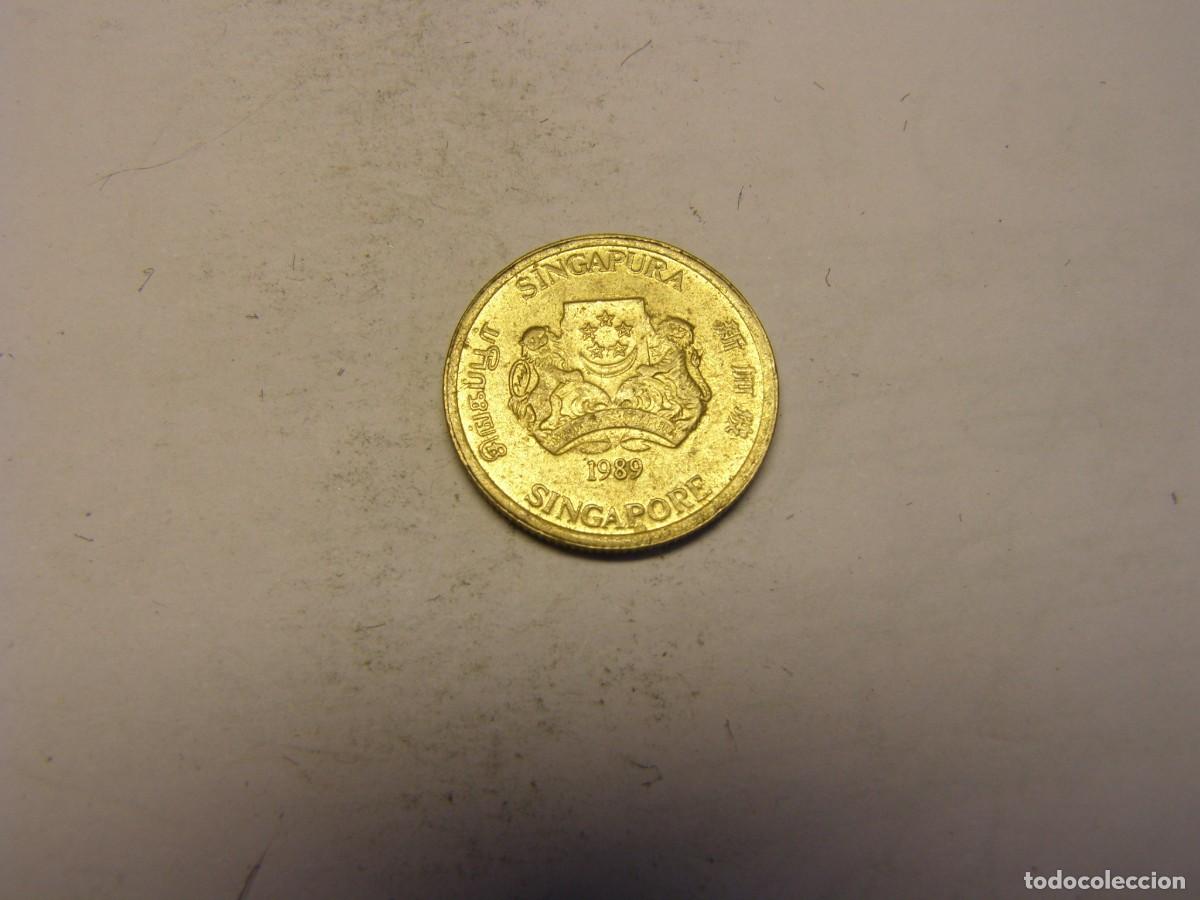 Monedas antiguas de Asia: Moneda de 5 centavos, Singapur, a&ntilde;o 1989. - Foto 1