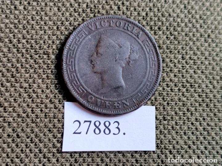 Old Coins of Asia: Ceilan 1 centimo 1870, ( Hoy Sri Lanka )