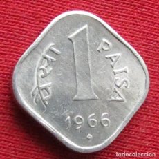 Monedas antiguas de Asia: INDIA 1 PAISA 1966 (HY) KM# 10.1 LT 357 DOT IN DIAMOND. Lote 401141799