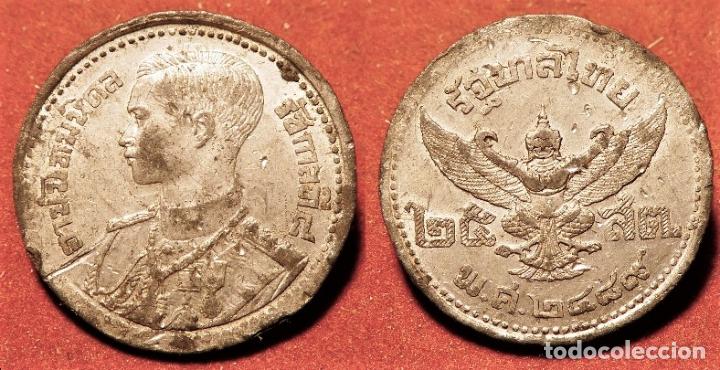 Monedas antiguas de Asia: MONEDA DE TAILANDIA 25 SATANG 1946 - Foto 1