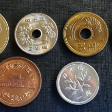Monedas antiguas de Asia: #755. JAPON SET 6 1,5,10,50,100 Y 500 YEN 1989 - 2001 (6 COINS) UNC. Lote 402481574