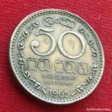 Monedas antiguas de Asia: CEILÁN 50 CENTS 1965 KM# 132 CEYLÁN CEYLON SRI LANKA. Lote 402766429