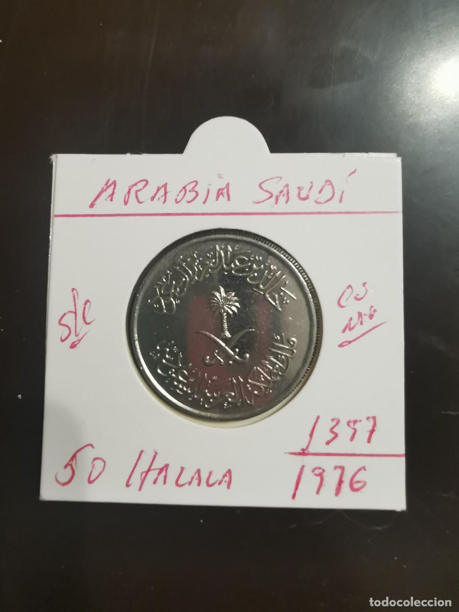 Monete antiche di Asia: ARABIA SAUDI 50 HALALA 1976(1397) S/C KM=56 (CUPRONIQUEL)