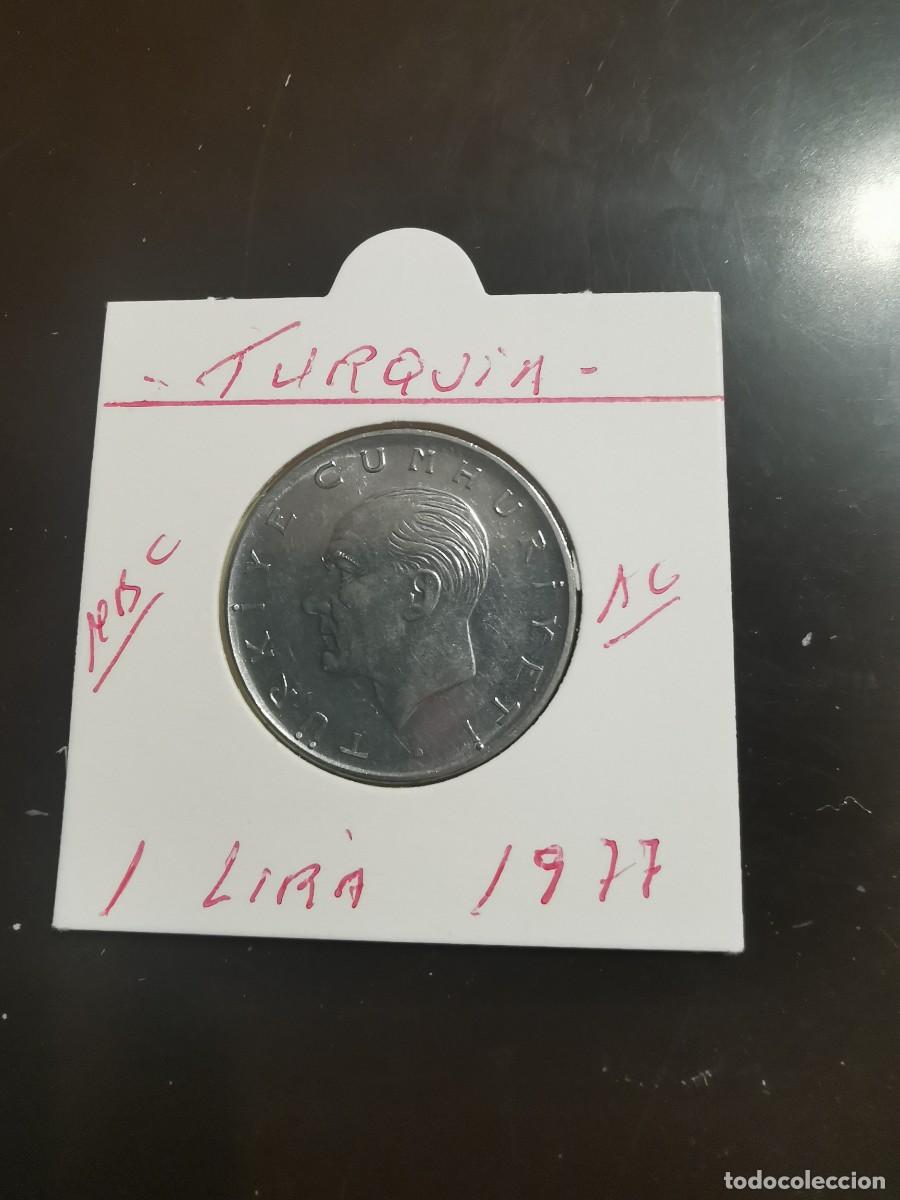 Monedas antiguas de Asia: TURQUIA(TURKIA)1 LIRA 1977 MBC KM=889 a.2 (ACERO)