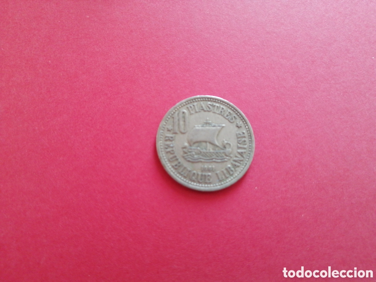 Monedas antiguas de Asia: 10 piastras L&iacute;bano 1961 - Foto 1
