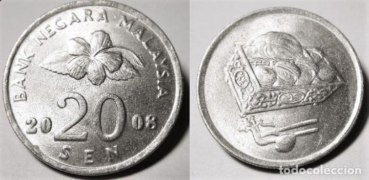 Monedas antiguas de Asia: MONEDA DE MALASIA 20 SEN 2008 - Foto 1