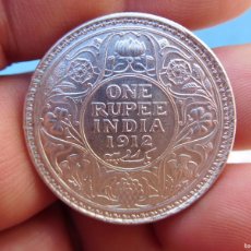 Monedas antiguas de Asia: INDIA 1 RUPIA 1912 PLATA
