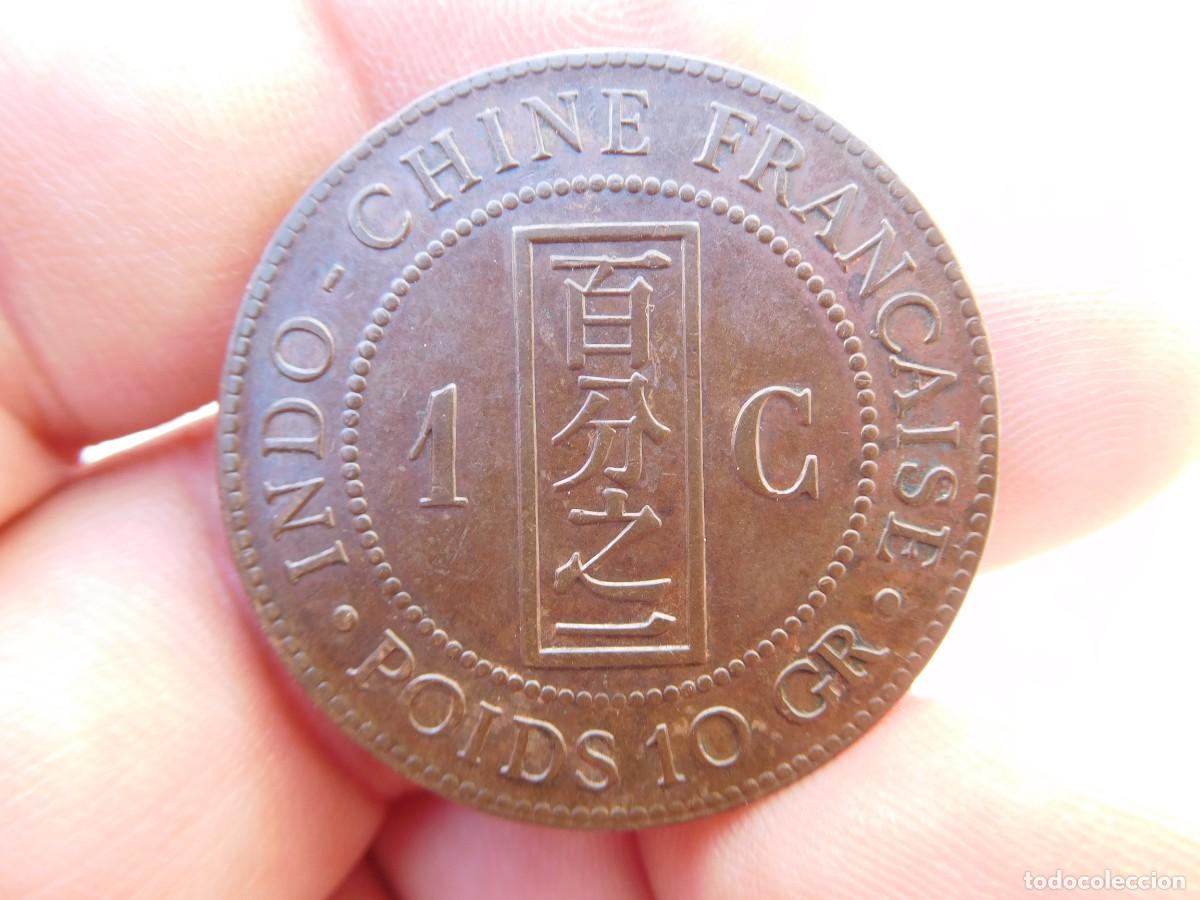 Monedas antiguas de Asia: Indochina 1 Cent 1888 A - Foto 2