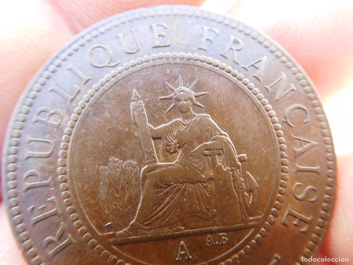 Monedas antiguas de Asia: Indochina 1 Cent 1888 A - Foto 7