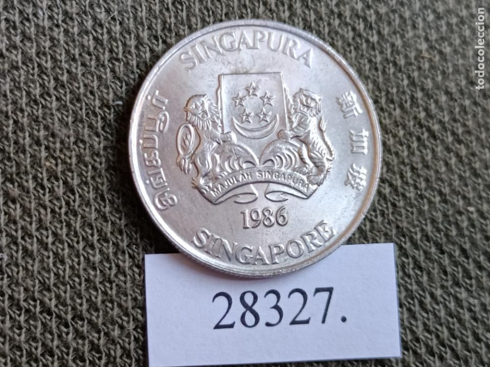 Monedas antiguas de Asia: Singapur 20 c&eacute;ntimos 1986 - Foto 2