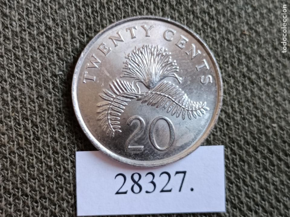 Monedas antiguas de Asia: Singapur 20 c&eacute;ntimos 1986 - Foto 1