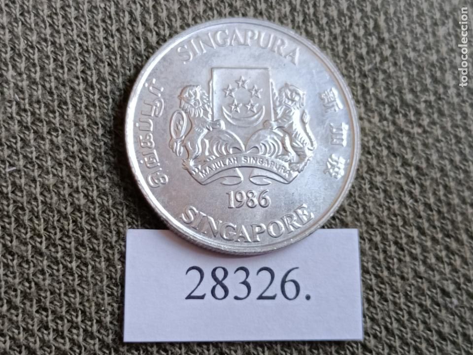 Monedas antiguas de Asia: Singapur 20 c&eacute;ntimos 1986 - Foto 2