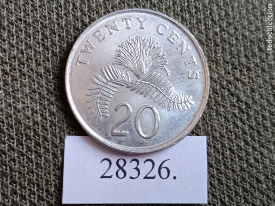 Monedas antiguas de Asia: Singapur 20 c&eacute;ntimos 1986 - Foto 1