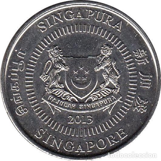 Monedas antiguas de Asia: SINGAPUR 50 Centavos 2013 KM#348 - Foto 2