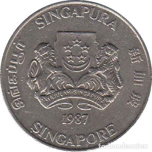 Monedas antiguas de Asia: SINGAPUR 20 Centavos 1987 KM#52 - Foto 2