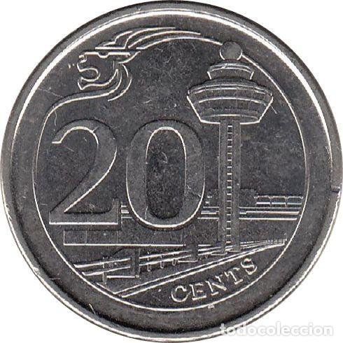 Monedas antiguas de Asia: SINGAPUR 20 Centavos 2013 KM#348 - Foto 1
