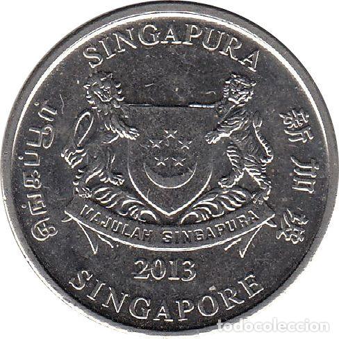 Monedas antiguas de Asia: SINGAPUR 20 Centavos 2013 KM#348 - Foto 2