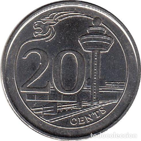 Monedas antiguas de Asia: SINGAPUR 20 Centavos 2015 KM#348 - Foto 1