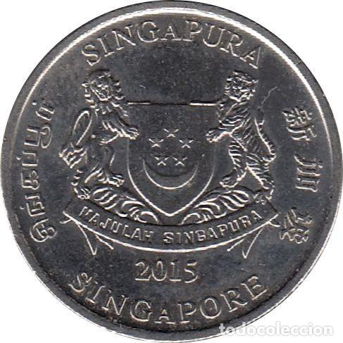 Monedas antiguas de Asia: SINGAPUR 20 Centavos 2015 KM#348 - Foto 2