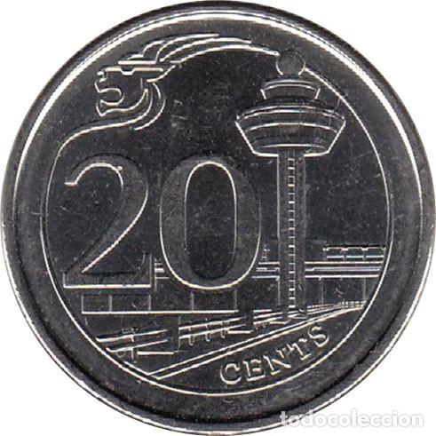 Monedas antiguas de Asia: SINGAPUR 20 Centavos 2016 KM#348 - Foto 1