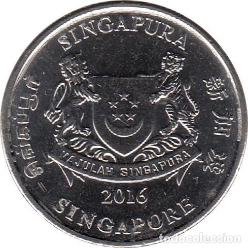 Monedas antiguas de Asia: SINGAPUR 20 Centavos 2016 KM#348 - Foto 2
