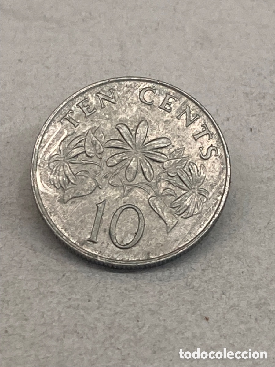 Monedas antiguas de Asia: Moneda 10 c&eacute;ntimos Singapur 1986 J2 - Foto 1