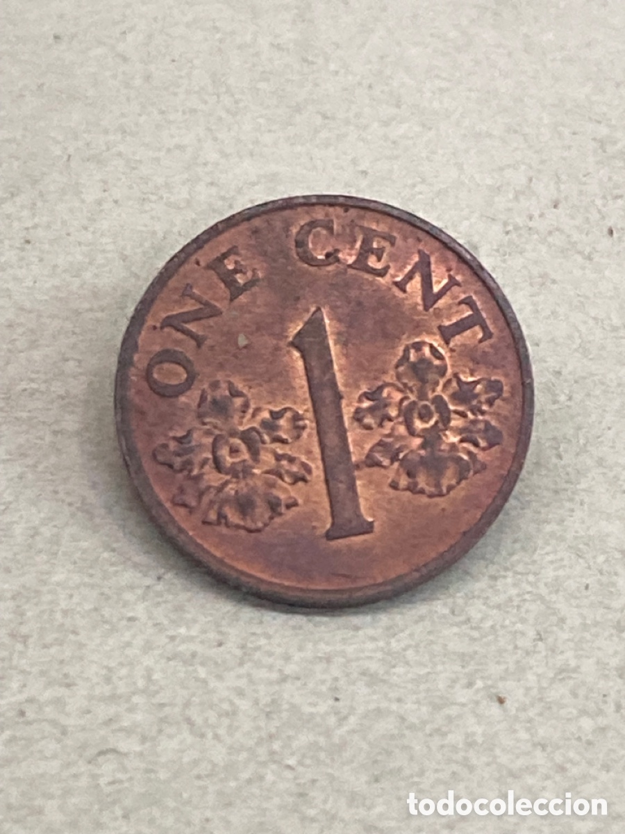 Monedas antiguas de Asia: Moneda 1 C&eacute;ntimo 1986 Singapur J2 - Foto 1