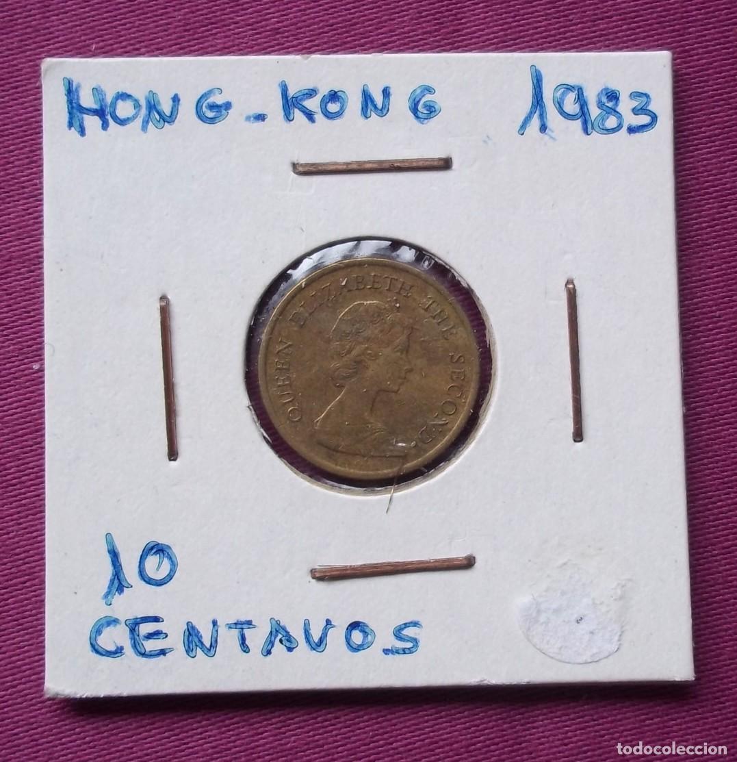 Moedas antigas da &Aacute;sia: MONEDAS DEL MUNDO Hong-Kong 1983 10 Centavos