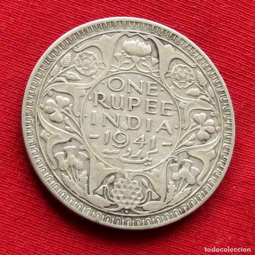 Monedas antiguas de Asia: India 1 rupee 1941 . - Foto 1