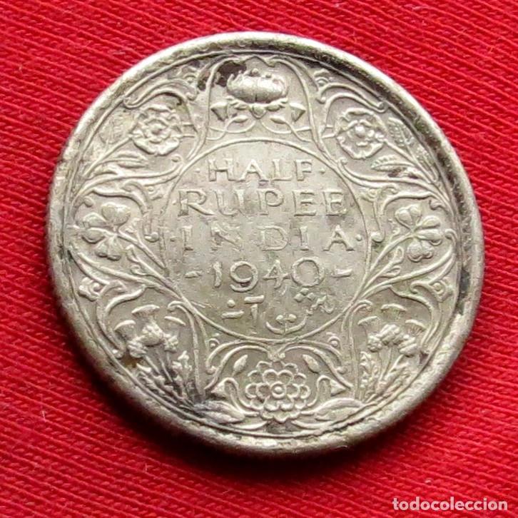 Monedas antiguas de Asia: India 1/2 rupee 1940 #2 - Foto 1