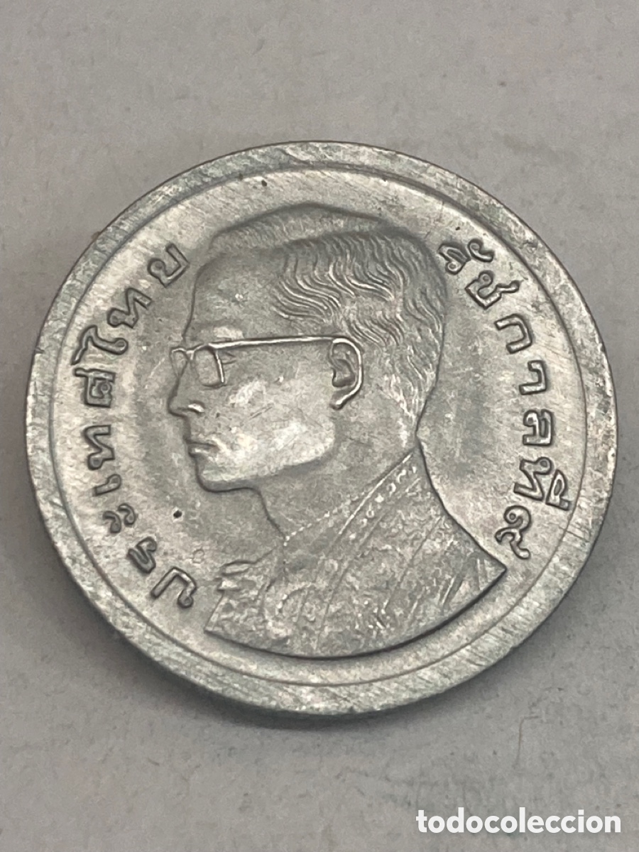 Monedas antiguas de Asia: Moneda 1 Bath 1977 Tailandia V4 - Foto 1