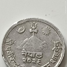 Monedas antiguas de Asia: NEPAL 1 PAISA 1966(2023) REVERSO DESPLAZADO