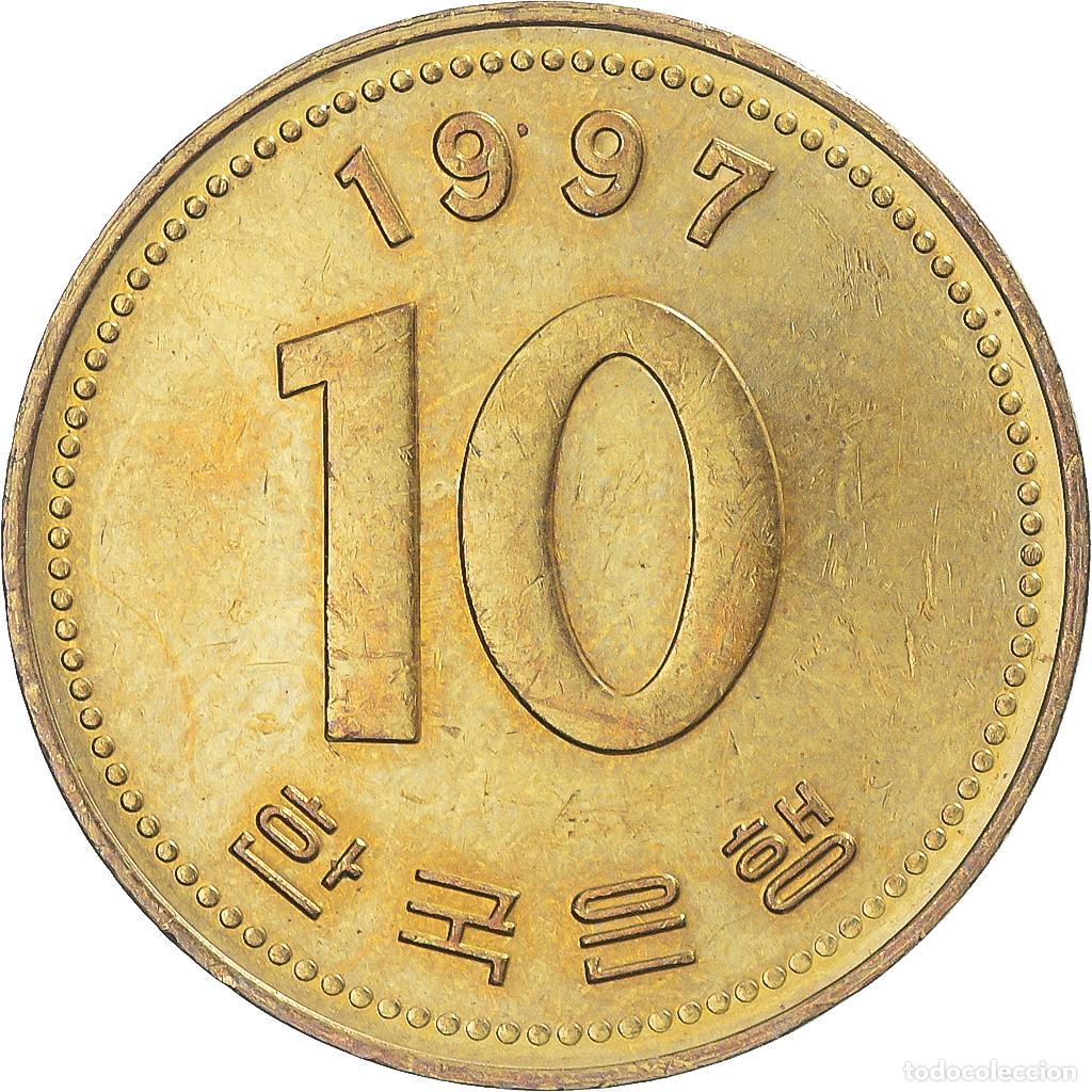Monedas antiguas de Asia: [#1343842] Moneda, Corea, 10 Won, 1997 - Foto 2