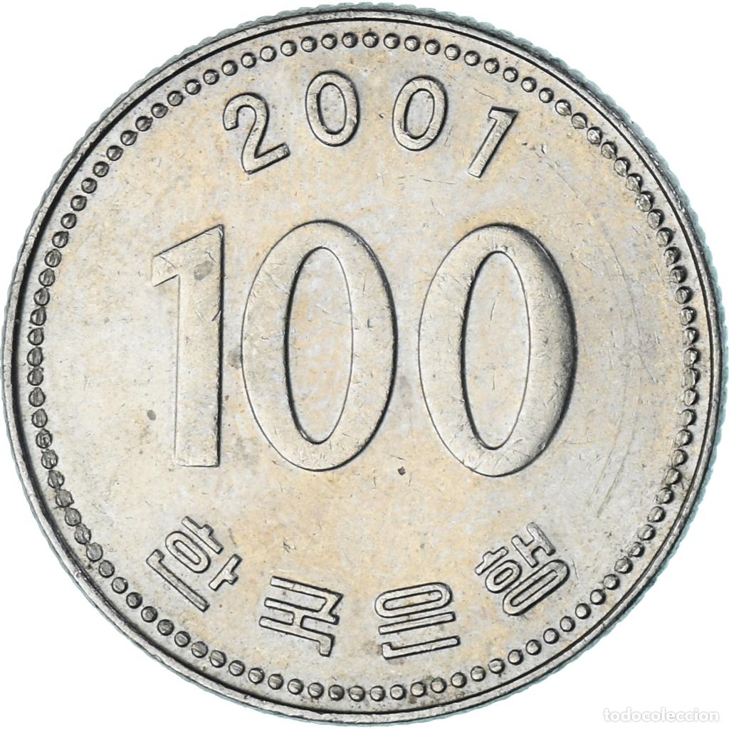 Monedas antiguas de Asia: [#1344571] Moneda, Corea, 100 Won, 2001 - Foto 2