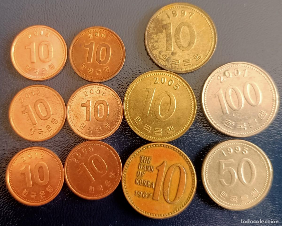 Monedas antiguas de Asia: Lote de 11 monedas diferentes de Corea - Foto 1
