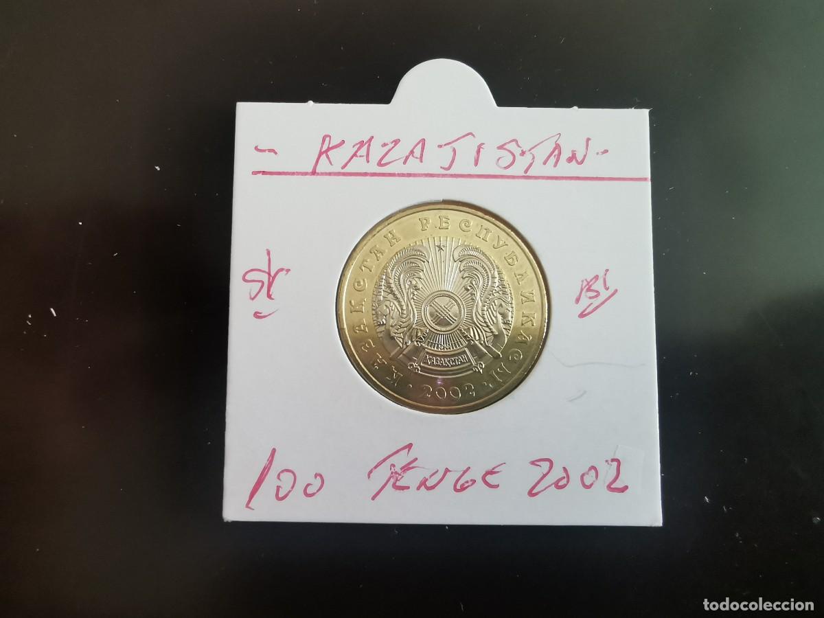 Moedas antigas da &Aacute;sia: KAZAJISTAN 100 TENGE 2002 S/C KM=39 (BIMETALICA)