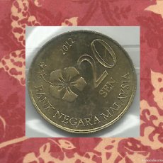 Monedas antiguas de Asia: MONEDAS MALASIA MONEDA 20 SEN 2012