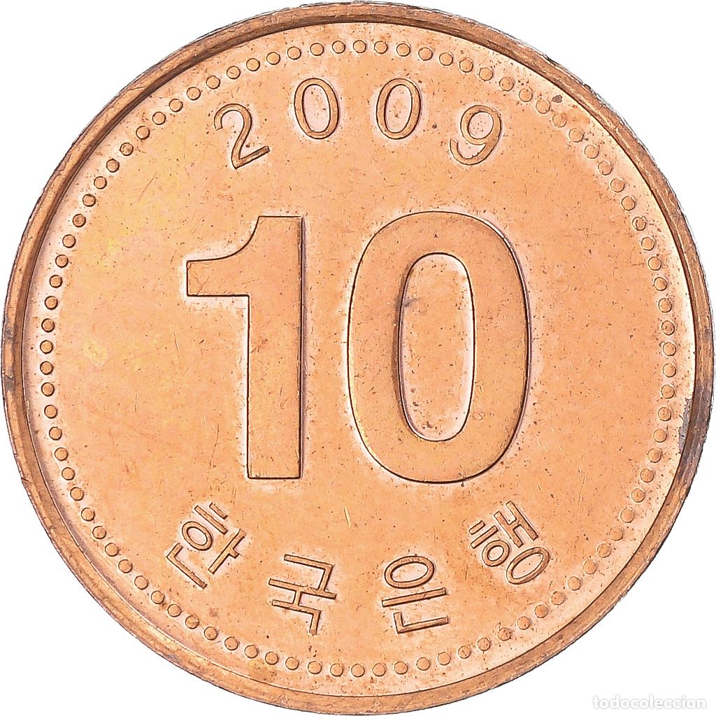 Monedas antiguas de Asia: [#1351663] Moneda, Corea, 10 Won, 2009 - Foto 2