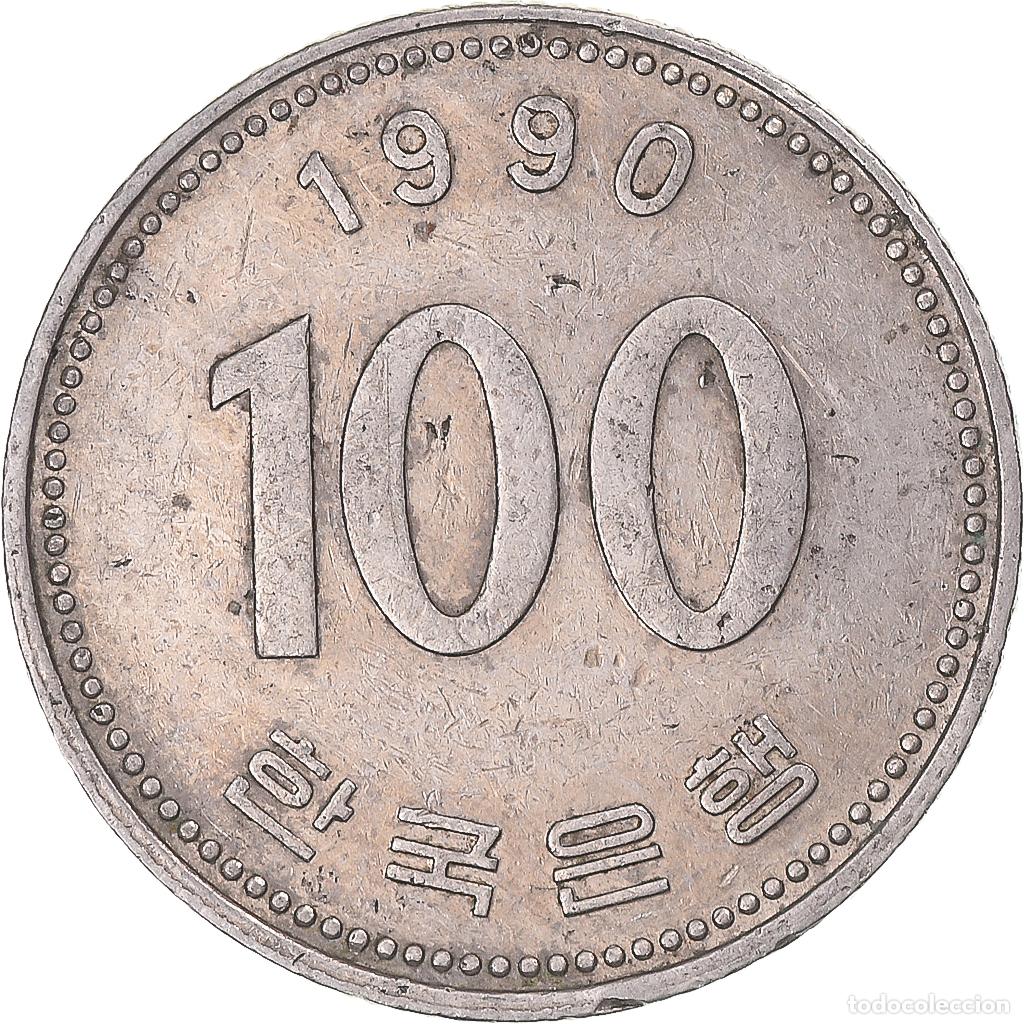 Monedas antiguas de Asia: [#1351668] Moneda, Corea, 100 Won, 1990 - Foto 2