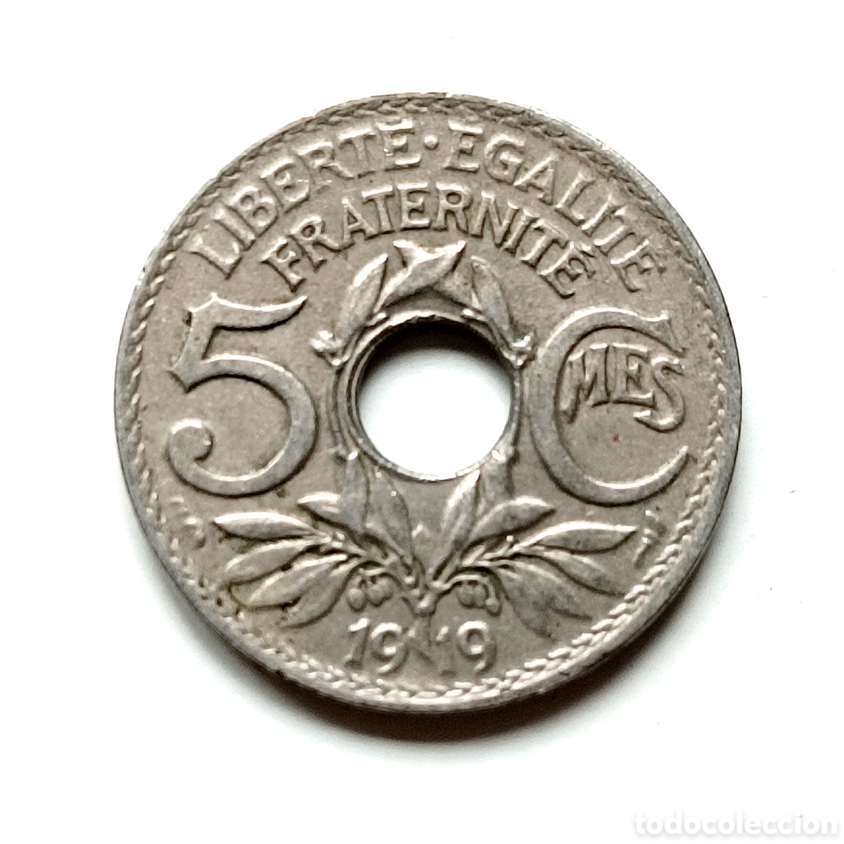 Monedas antiguas de Asia: Francia, 50 c&eacute;ntimos de 1919 - Foto 1